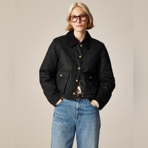 J. Crew Cropped Barn Jacket™ in ripstop cotton - Picture 1 of 5